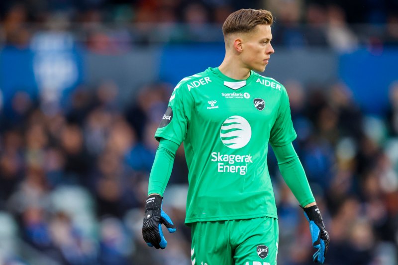 Odds keeper Leopold Wahlstedt under eliteseriekampen i fotball mellom Stabæk og Odd på Nadderud stadion.Foto: Trond R. Teigen / NTB